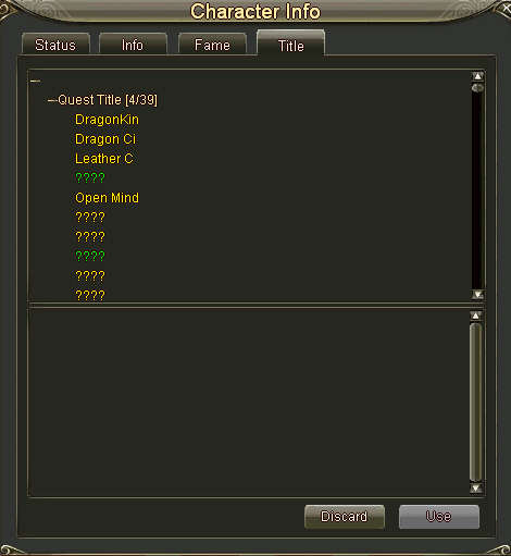 Character title window