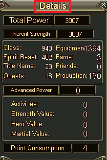 Character power details