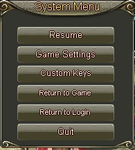 System menu