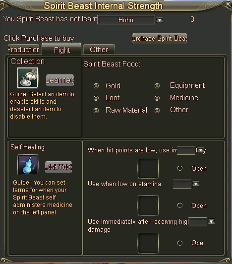 Pet secondary window, fight tab