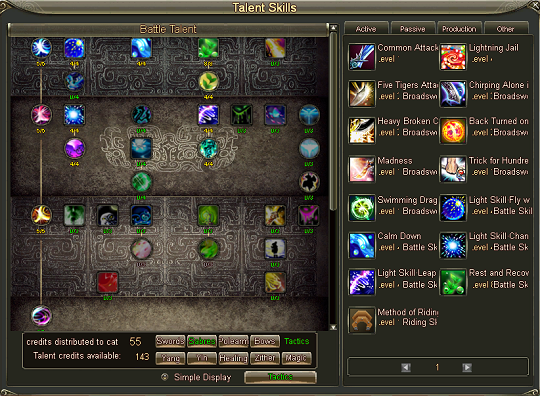 Skill window