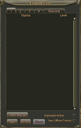 Friends list window